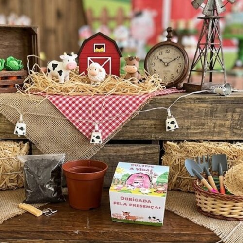 Lembrancinha Fazendinha Kit Plantio Personalizado