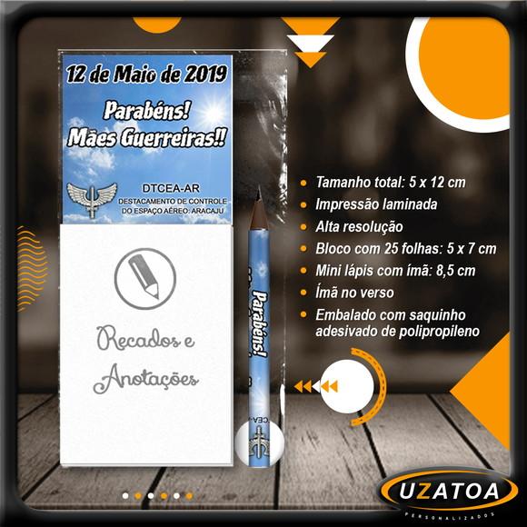 Bloco Personalizado com Ímã e Mini Lápis