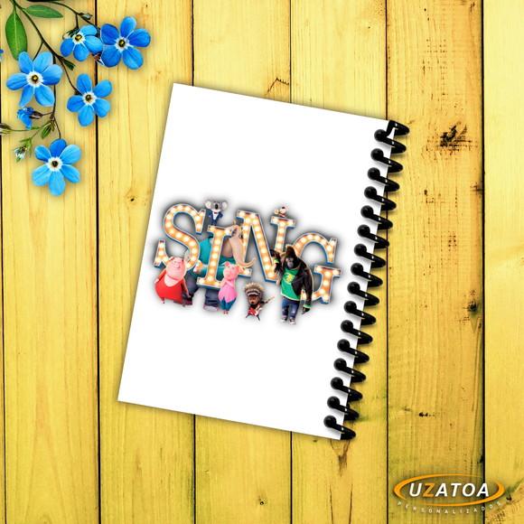 Caderninhos com Capa e Folhas Personalizadas - Sing