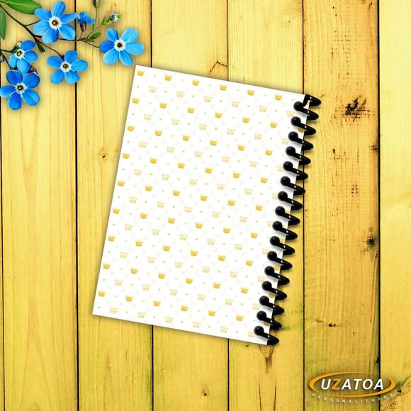 Caderninhos com Capa e Folhas Personalizadas - Realeza