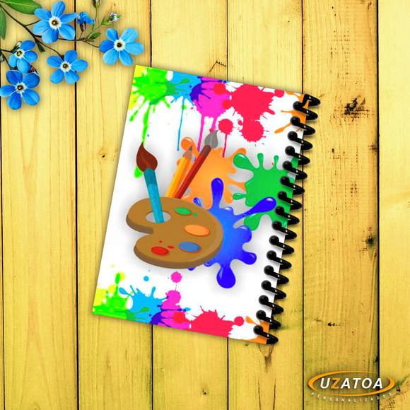 Caderninhos com Capa e Folhas Personalizadas - Pintando o Sete