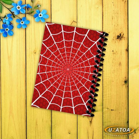 Caderninhos com Capa e Folhas Personalizados - Homem Aranha