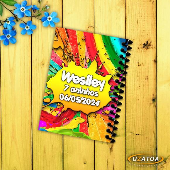 Caderninhos com Capa e Folhas Personalizadas - Pintando o Sete