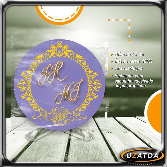 Ímã Redondo Personalizado - Casamento