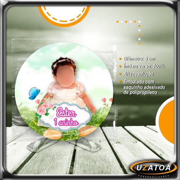 Ímã Redondo Personalizado - Jardim