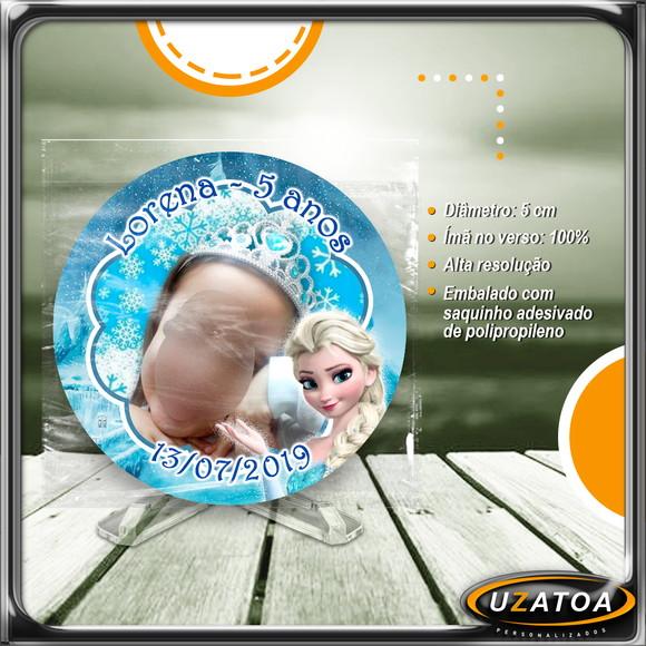 Ímã Redondo Personalizado - Frozen