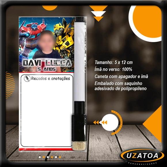 Mini Lousa Personalizada com Caneta - Transformers