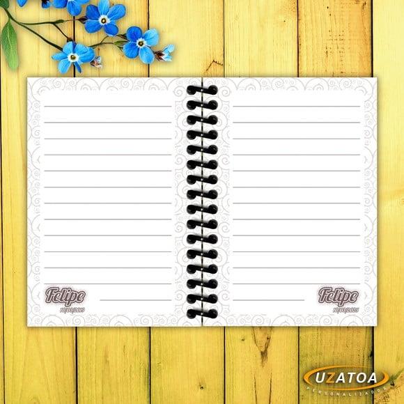 Caderninhos com Capa e Folhas Personalizados - Batizado
