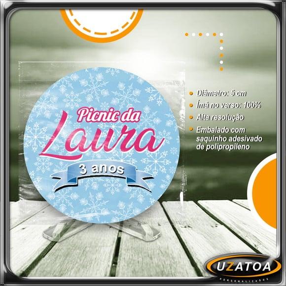 Ímã Redondo Personalizado - Frozen