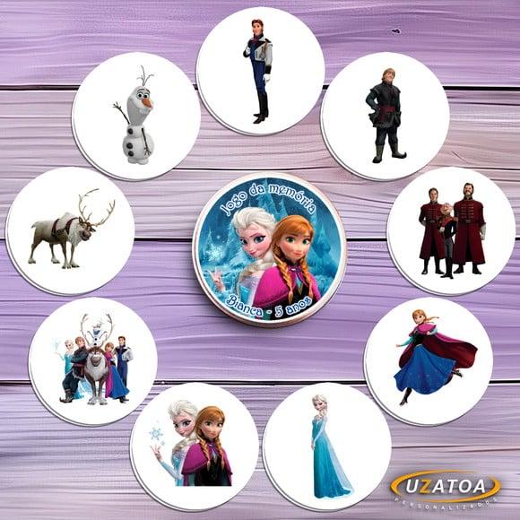 Jogo da Memória Personalizado na Latinha - Frozen