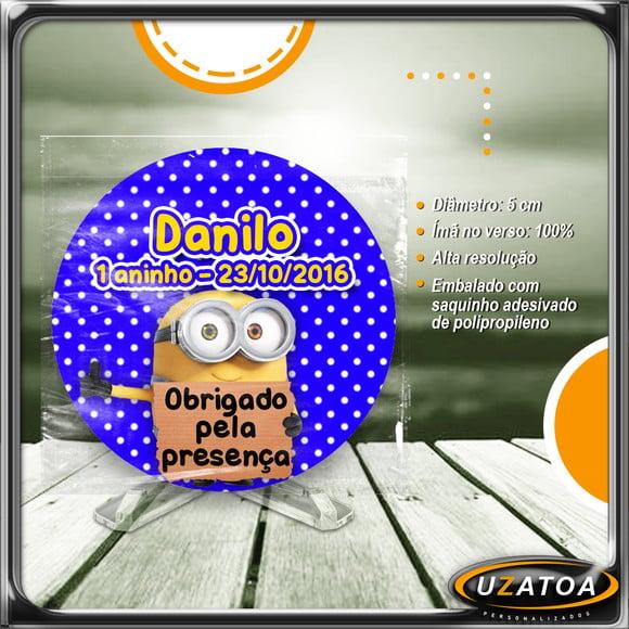 Ímã Redondo Personalizado - Minions