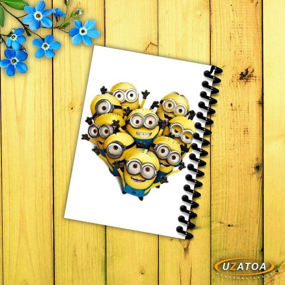 Caderninhos com Capa e Folhas Personalizadas - Minions
