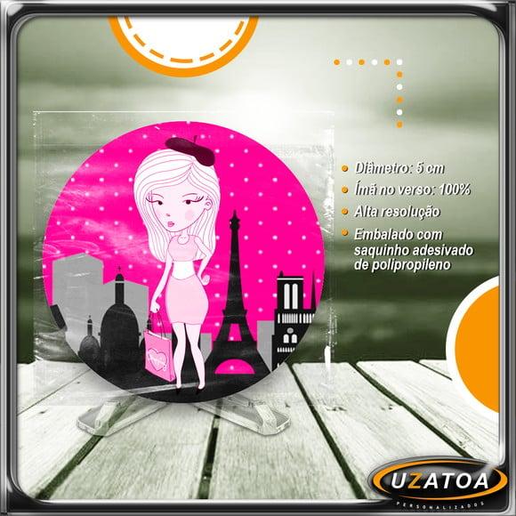 Ímã Redondo Personalizado - Paris