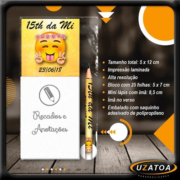 Bloco Personalizado com Ímã e Mini Lápis