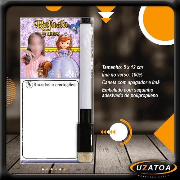 Mini Lousa Personalizada com Caneta - Princesa Sofia