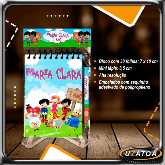 Bloco Personalizado com Lapela e Mini Lápis - 3 Palavrinhas