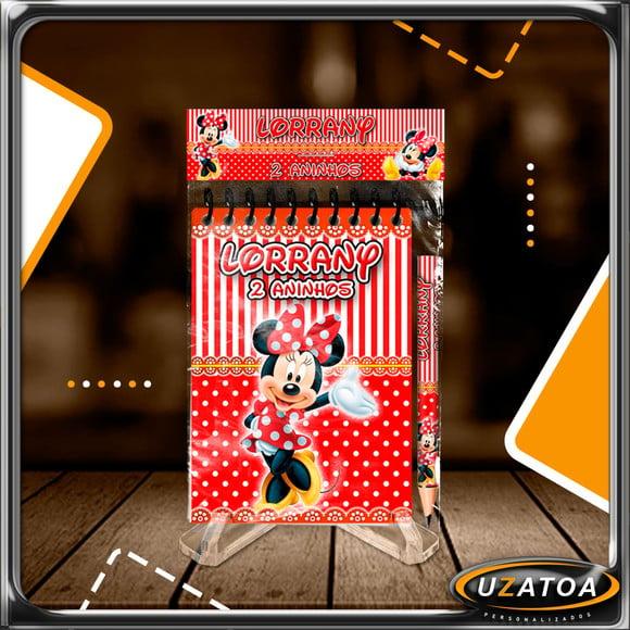 Bloco Personalizado com Lapela e Mini Lápis - Minnie