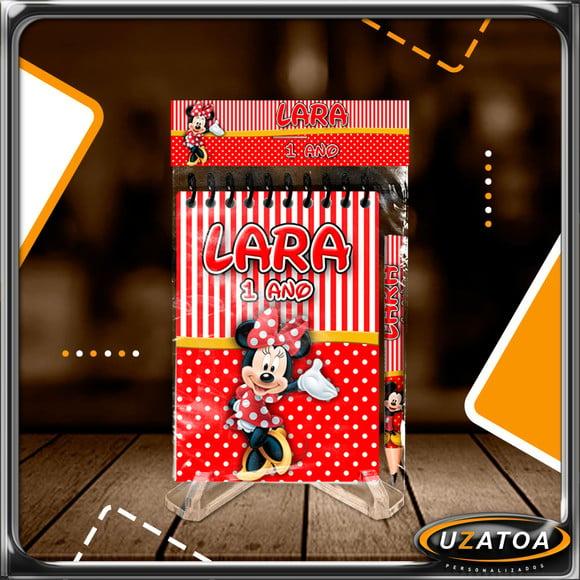 Bloco Personalizado com Lapela e Mini Lápis - Minnie