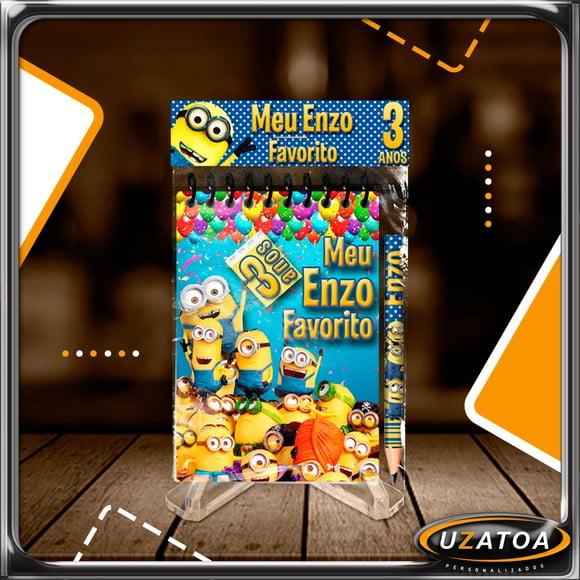 Bloco Personalizado com Lapela e Mini Lápis - Minions