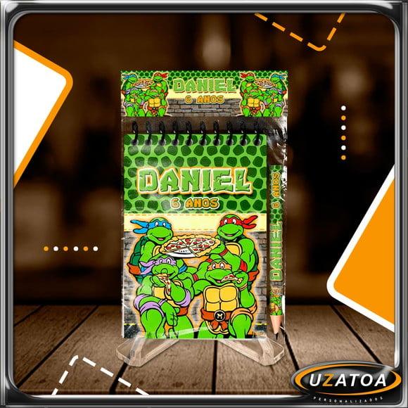 Bloco Personalizado com Lapela e Mini Lápis - Tartarugas Ninja