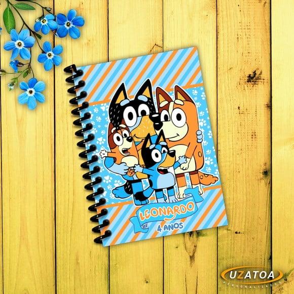 Caderninhos com Capa e Folhas Personalizadas - Bluey