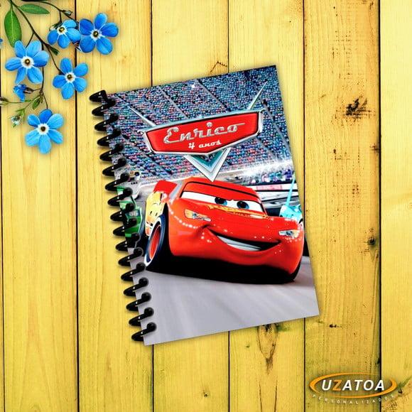 Caderninhos com Capa e Folhas Personalizadas - Carros