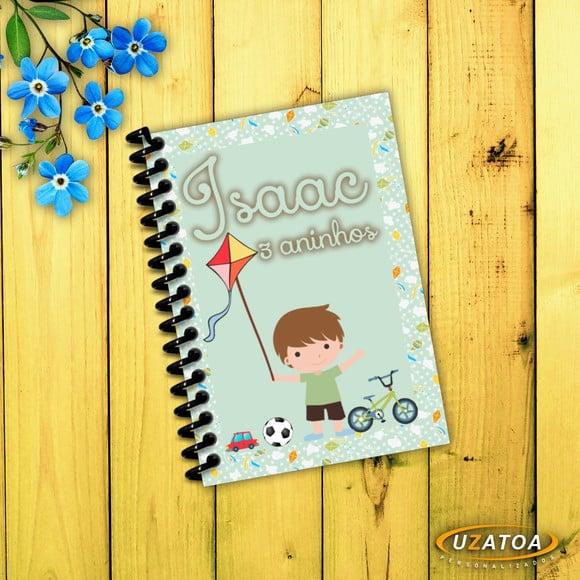 Caderninhos com Capa e Folhas Personalizadas - Pipas