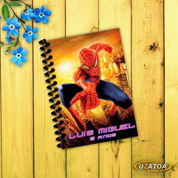 Caderninhos com Capa e Folhas Personalizados - Homem Aranha