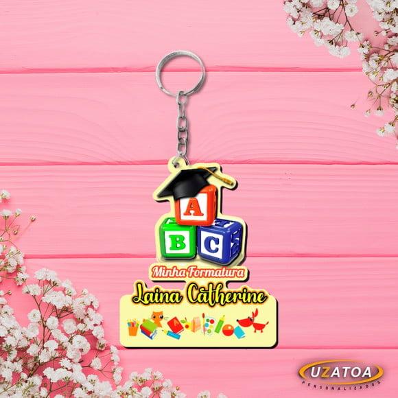 Chaveiro em mdf Personalizado - Formatura Abc