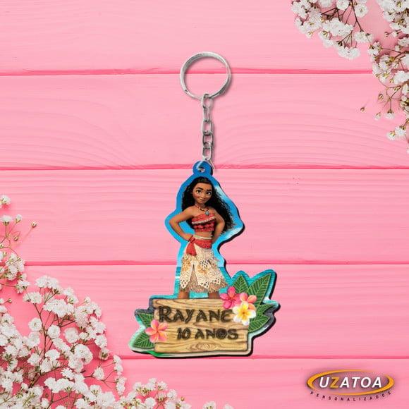 Chaveiro em mdf Personalizado - Moana