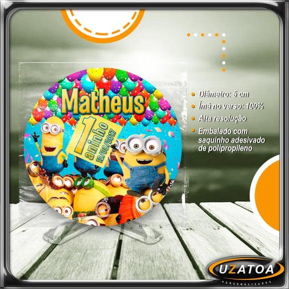 Ímã Redondo Personalizado - Minions