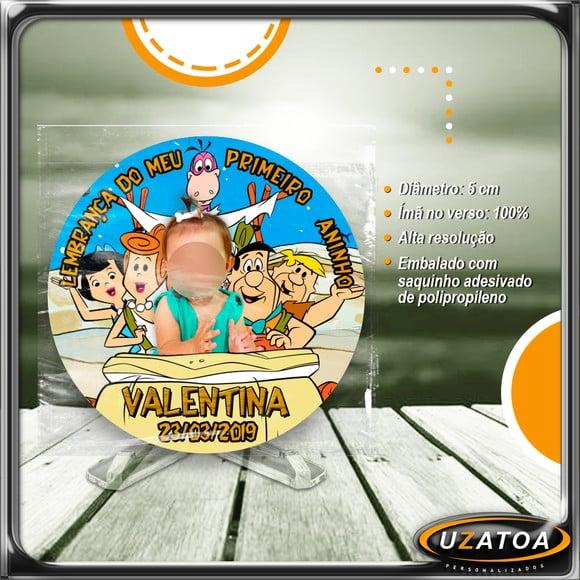 Ímã Redondo Personalizado - Os Flintstones