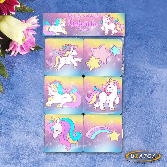 Jogo da Memória Personalizado em mdf - Unicórnio