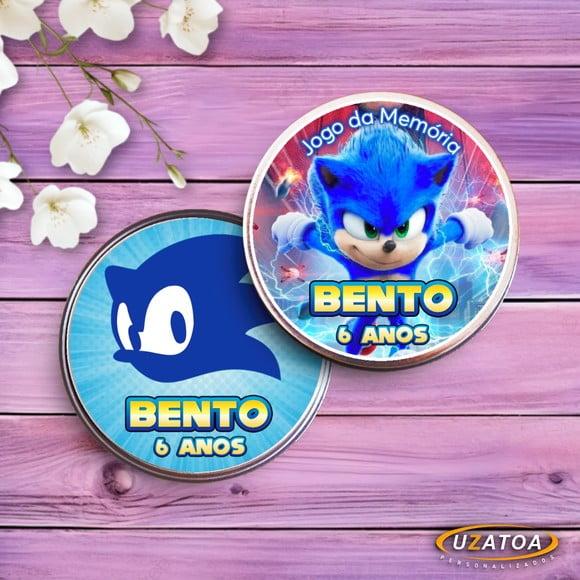 Jogo da Memória Personalizado na Latinha - Sonic
