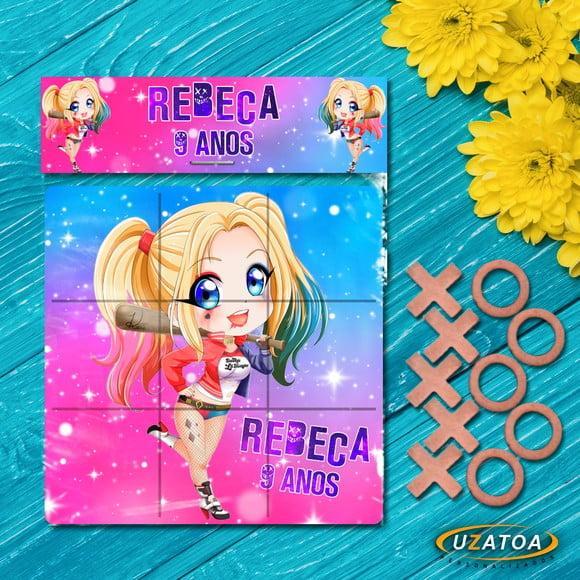 Jogo da Velha Personalizado em mdf - Arlequina