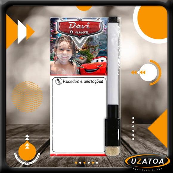Mini Lousa Personalizada com Caneta - Carros
