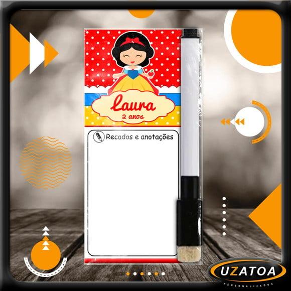 Mini Lousa Personalizada com Caneta - Branca de Neve