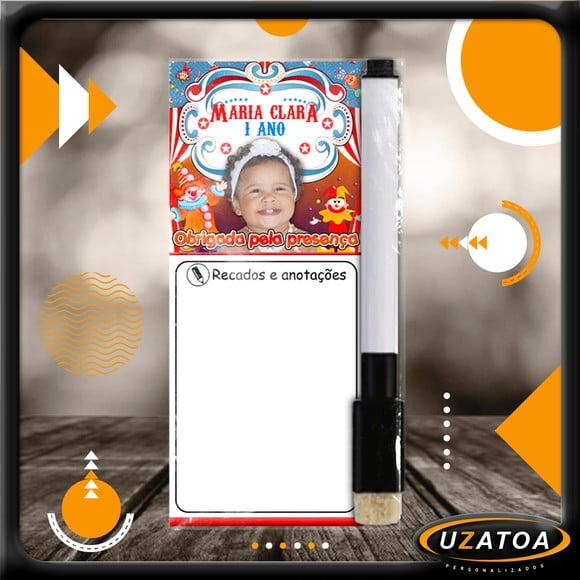 Mini Lousa Personalizada com Caneta - Tema Circo