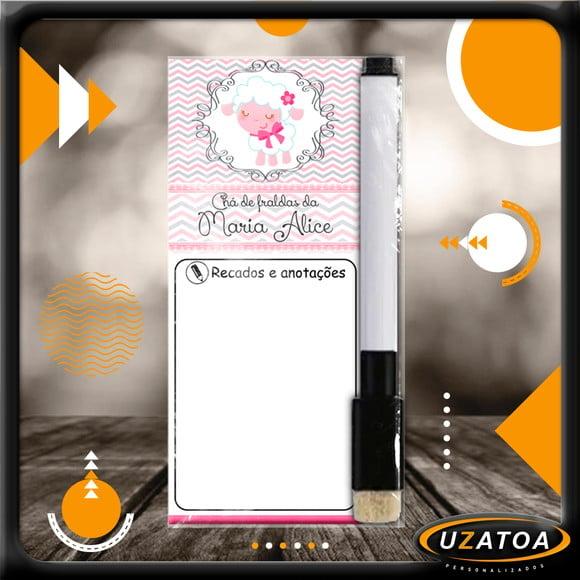 Mini Lousa Personalizada com Caneta - Ovelhinha