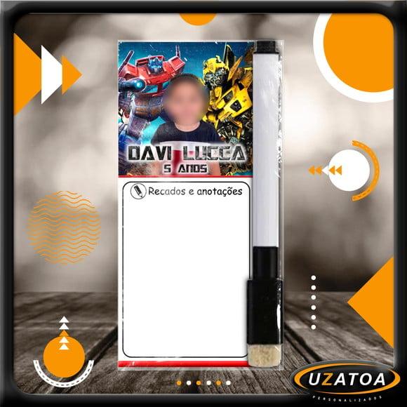 Mini Lousa Personalizada com Caneta - Transformers