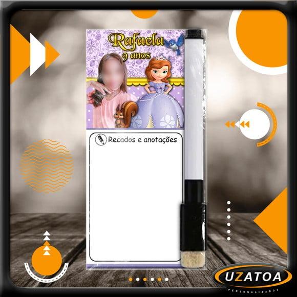 Mini Lousa Personalizada com Caneta - Princesa Sofia