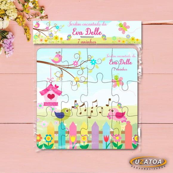 Quebra-cabeça Personalizado em mdf - Jardim Encantado