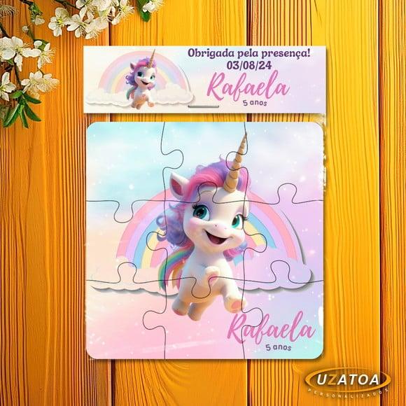 Quebra-cabeça Personalizado em mdf - Unicórnio