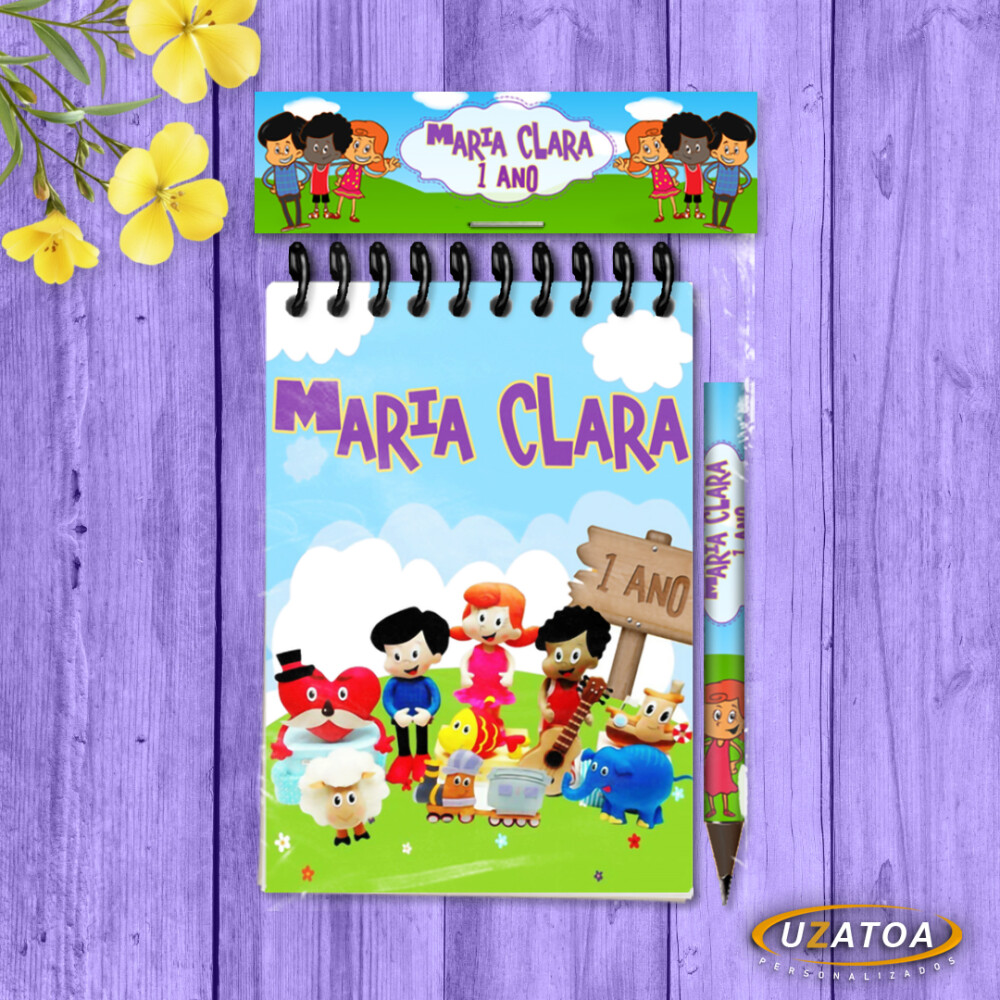Lembrancinha 3 Palavrinhas Com Mini Lápis - Bloco Personalizado 