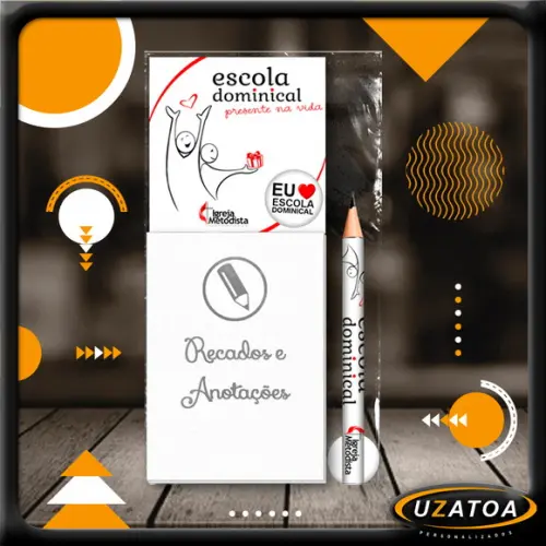 Bloco Personalizado com Ímã e Mini Lápis -brinde Corporativo