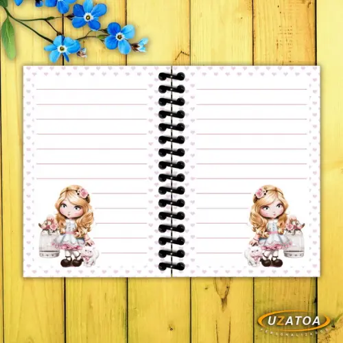 Caderninhos com Capa e Folhas Personalizadas - Jolie