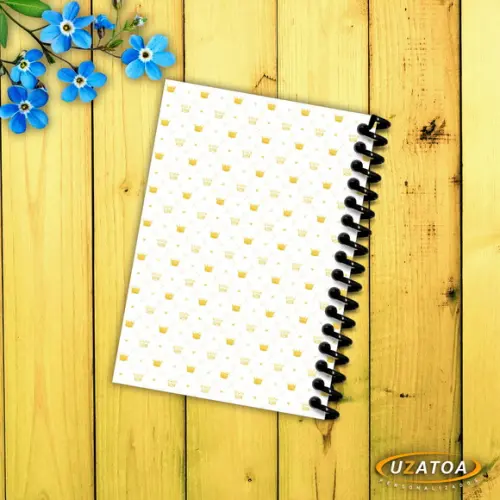 Caderninhos com Capa e Folhas Personalizadas - Realeza