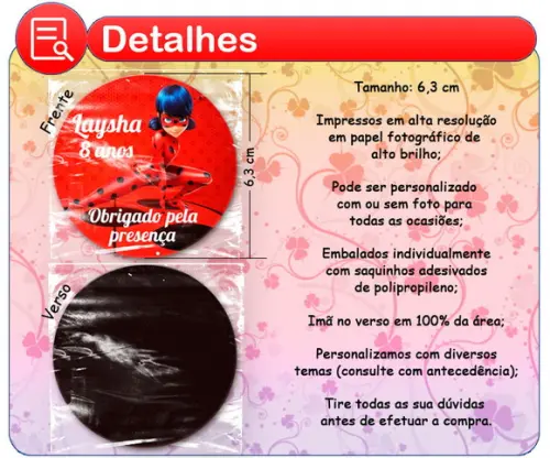 Ímã Redondo Personalizado