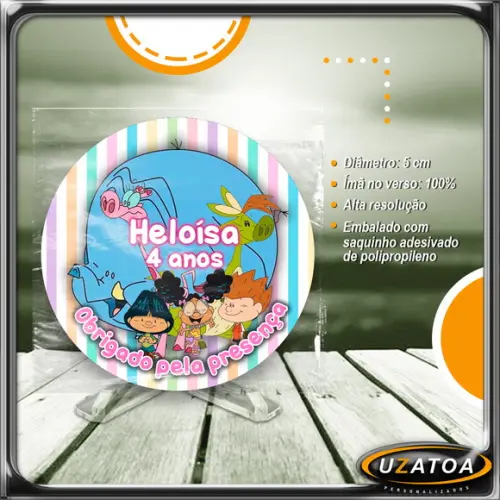 Ímã Redondo Personalizado - Meu Amigãozão