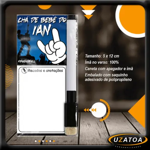 Mini Lousa Personalizada com Caneta e Embalagem